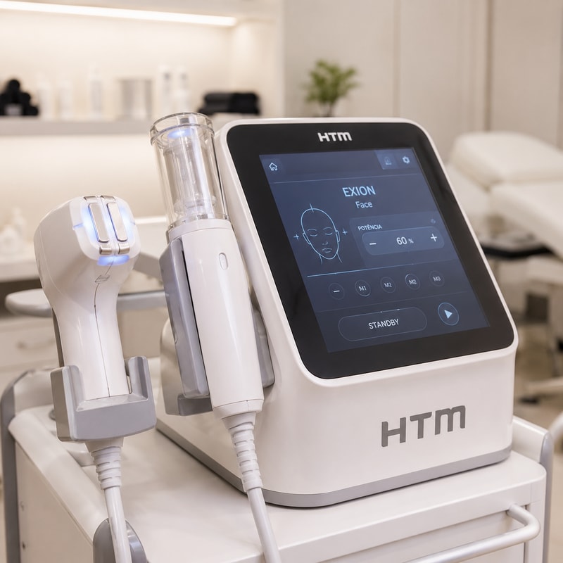 Equipamento de estética avançada usado nas aulas práticas