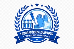 Laboratórios equipados com insumos individuais