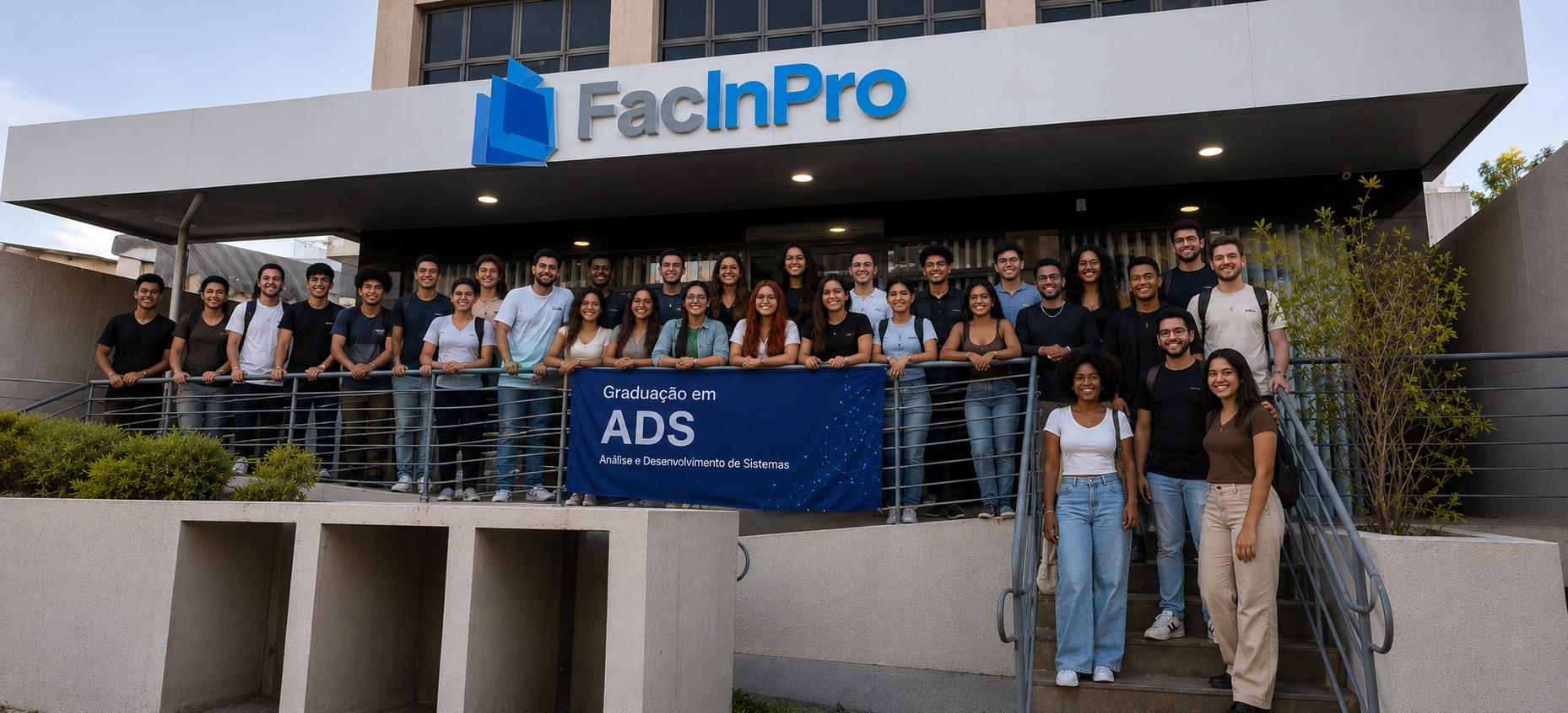 Turma presencial do curso de Análise e Desenvolvimento de Sistemas na FacInPro